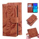 For Huawei P smart (2019) Tiger Embossing Pattern Horizontal Flip Leather Case with Holder & Card Slots & Wallet(Brown) - 1