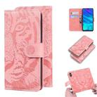 For Huawei P smart (2019) Tiger Embossing Pattern Horizontal Flip Leather Case with Holder & Card Slots & Wallet(Pink) - 1