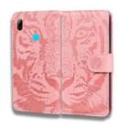 For Huawei P smart (2019) Tiger Embossing Pattern Horizontal Flip Leather Case with Holder & Card Slots & Wallet(Pink) - 2