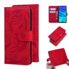 For Huawei P smart (2019) Tiger Embossing Pattern Horizontal Flip Leather Case with Holder & Card Slots & Wallet(Red) - 1