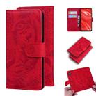 For Huawei Enjoy 9s Tiger Embossing Pattern Horizontal Flip Leather Case with Holder & Card Slots & Wallet(Red) - 1