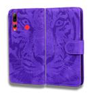 For Huawei Enjoy 9s Tiger Embossing Pattern Horizontal Flip Leather Case with Holder & Card Slots & Wallet(Purple) - 2