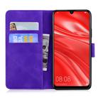 For Huawei Enjoy 9s Tiger Embossing Pattern Horizontal Flip Leather Case with Holder & Card Slots & Wallet(Purple) - 3