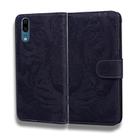 For Huawei P20 Tiger Embossing Pattern Horizontal Flip Leather Case with Holder & Card Slots & Wallet(Black) - 2