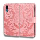 For Huawei P20 Tiger Embossing Pattern Horizontal Flip Leather Case with Holder & Card Slots & Wallet(Pink) - 2