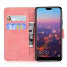 For Huawei P20 Tiger Embossing Pattern Horizontal Flip Leather Case with Holder & Card Slots & Wallet(Pink) - 3