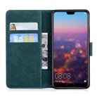 For Huawei P20 Tiger Embossing Pattern Horizontal Flip Leather Case with Holder & Card Slots & Wallet(Green) - 3