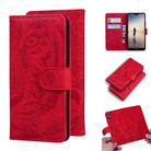 For Huawei P20 Lite / nova 3e Tiger Embossing Pattern Horizontal Flip Leather Case with Holder & Card Slots & Wallet(Red) - 1