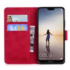 For Huawei P20 Lite / nova 3e Tiger Embossing Pattern Horizontal Flip Leather Case with Holder & Card Slots & Wallet(Red) - 3