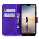 For Huawei P20 Lite / nova 3e Tiger Embossing Pattern Horizontal Flip Leather Case with Holder & Card Slots & Wallet(Purple) - 3