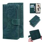 For Huawei P20 Pro Tiger Embossing Pattern Horizontal Flip Leather Case with Holder & Card Slots & Wallet(Green) - 1