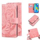 For Huawei P30 Tiger Embossing Pattern Horizontal Flip Leather Case with Holder & Card Slots & Wallet(Pink) - 1