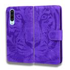 For Huawei P30 Tiger Embossing Pattern Horizontal Flip Leather Case with Holder & Card Slots & Wallet(Purple) - 2