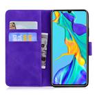 For Huawei P30 Tiger Embossing Pattern Horizontal Flip Leather Case with Holder & Card Slots & Wallet(Purple) - 3