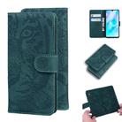 For Huawei P30 Lite / nova 4e Tiger Embossing Pattern Horizontal Flip Leather Case with Holder & Card Slots & Wallet(Green) - 1
