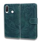 For Huawei P30 Lite / nova 4e Tiger Embossing Pattern Horizontal Flip Leather Case with Holder & Card Slots & Wallet(Green) - 2