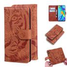 For Huawei P30 Pro Tiger Embossing Pattern Horizontal Flip Leather Case with Holder & Card Slots & Wallet(Brown) - 1