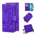 For Huawei P30 Pro Tiger Embossing Pattern Horizontal Flip Leather Case with Holder & Card Slots & Wallet(Purple) - 1