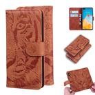 For Huawei P40 Tiger Embossing Pattern Horizontal Flip Leather Case with Holder & Card Slots & Wallet(Brown) - 1