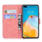 For Huawei P40 Tiger Embossing Pattern Horizontal Flip Leather Case with Holder & Card Slots & Wallet(Pink) - 3