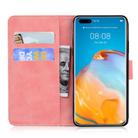 For Huawei P40 Pro Tiger Embossing Pattern Horizontal Flip Leather Case with Holder & Card Slots & Wallet(Pink) - 3