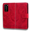 For Huawei P40 Pro Tiger Embossing Pattern Horizontal Flip Leather Case with Holder & Card Slots & Wallet(Red) - 2