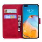 For Huawei P40 Pro Tiger Embossing Pattern Horizontal Flip Leather Case with Holder & Card Slots & Wallet(Red) - 3
