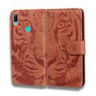 For Huawei Y6 (2019) Tiger Embossing Pattern Horizontal Flip Leather Case with Holder & Card Slots & Wallet(Brown) - 2