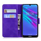 For Huawei Y6 (2019) Tiger Embossing Pattern Horizontal Flip Leather Case with Holder & Card Slots & Wallet(Purple) - 3