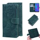 For Huawei Y6 (2019) Tiger Embossing Pattern Horizontal Flip Leather Case with Holder & Card Slots & Wallet(Green) - 1