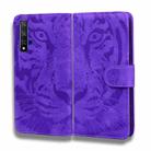 For Huawei Honor 20 / nova 5T Tiger Embossing Pattern Horizontal Flip Leather Case with Holder & Card Slots & Wallet(Purple) - 2