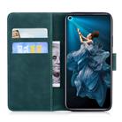 For Huawei Honor 20 / nova 5T Tiger Embossing Pattern Horizontal Flip Leather Case with Holder & Card Slots & Wallet(Green) - 3