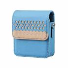 BFB13 BINFEN Color Flowers Crossbody Flip Phone Leather Bag(Light Blue) - 2