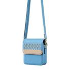 BFB13 BINFEN Color Flowers Crossbody Flip Phone Leather Bag(Light Blue) - 3