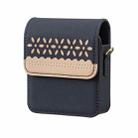 BFB13 BINFEN Color Flowers Crossbody Flip Phone Leather Bag(Black) - 2