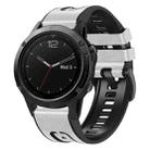 For Garmin 22mm xDfind Leather Skin Silicone Quick Release Watch Band(White) - 1