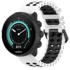For Suunto 9 / 7 / Spartan Sport xDfind Ocean Dual Pin Buckle Silicone Watch Band(White Black) - 1