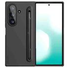 For Samsung Galaxy Z Fold7 5G NILLKIN Fold Liquid Silicone PC Phone Case with Stylus(Black) - 1