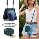 For Samsung Galaxy Z Flip7 5G Zipper Wallet Card Slot Leather Phone Case with Crossbody Strap(Green) - 3