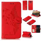 For LG K41S / K51S Feather Pattern Litchi Texture Horizontal Flip Leather Case with Wallet & Holder & Card Slots(Red) - 1