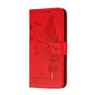 For LG K41S / K51S Feather Pattern Litchi Texture Horizontal Flip Leather Case with Wallet & Holder & Card Slots(Red) - 2