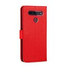 For LG K41S / K51S Feather Pattern Litchi Texture Horizontal Flip Leather Case with Wallet & Holder & Card Slots(Red) - 3