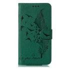 For LG K41S / K51S Feather Pattern Litchi Texture Horizontal Flip Leather Case with Wallet & Holder & Card Slots(Green) - 2