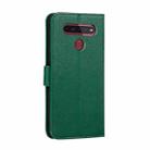 For LG K41S / K51S Feather Pattern Litchi Texture Horizontal Flip Leather Case with Wallet & Holder & Card Slots(Green) - 3