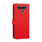 For LG K61 Feather Pattern Litchi Texture Horizontal Flip Leather Case with Wallet & Holder & Card Slots(Red) - 2