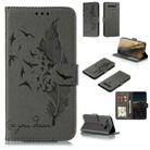For LG K61 Feather Pattern Litchi Texture Horizontal Flip Leather Case with Wallet & Holder & Card Slots(Grey) - 1
