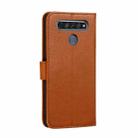 For LG K61 Feather Pattern Litchi Texture Horizontal Flip Leather Case with Wallet & Holder & Card Slots(Brown) - 3