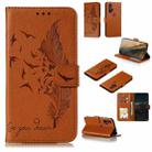 For Motorola Moto Edge Plus Feather Pattern Litchi Texture Horizontal Flip Leather Case with Wallet & Holder & Card Slots(Brown) - 1