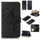 For Motorola Moto G5 Plus 5G Feather Pattern Litchi Texture Horizontal Flip Leather Case with Wallet & Holder & Card Slots(Black) - 1