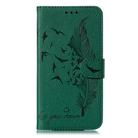 For Huawei Honor 9X Lite Feather Pattern Litchi Texture Horizontal Flip Leather Case with Wallet & Holder & Card Slots(Green) - 2